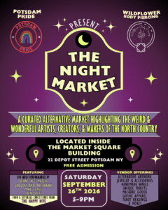 Flyer for The Night Market alternative vendor fair